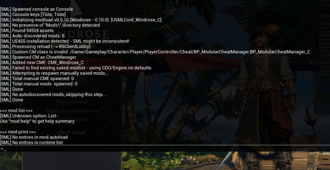 Simple Mod Loader And Console Enabler